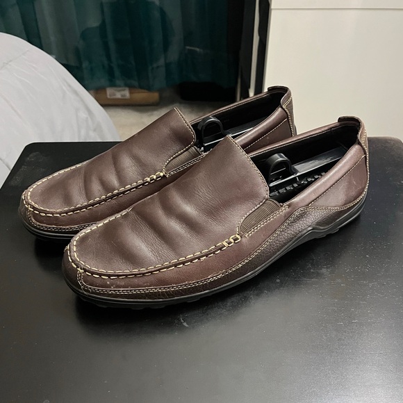 COLE HAAN Tucker Venetian Brown Driving Moccasin Leather Loafers Men’s 11.5 main image 4